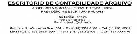 ESCRITÓRIO DE CONTABILIDADE ARQUIVO